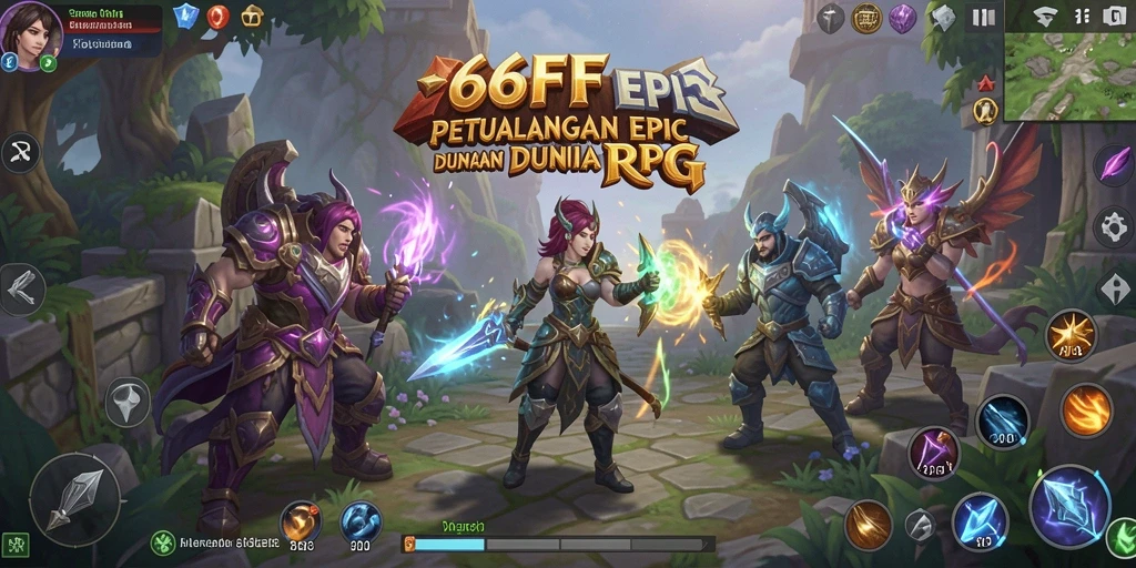 Screenshot permainan 666FF menunjukkan aksi RPG yang mendebarkan.