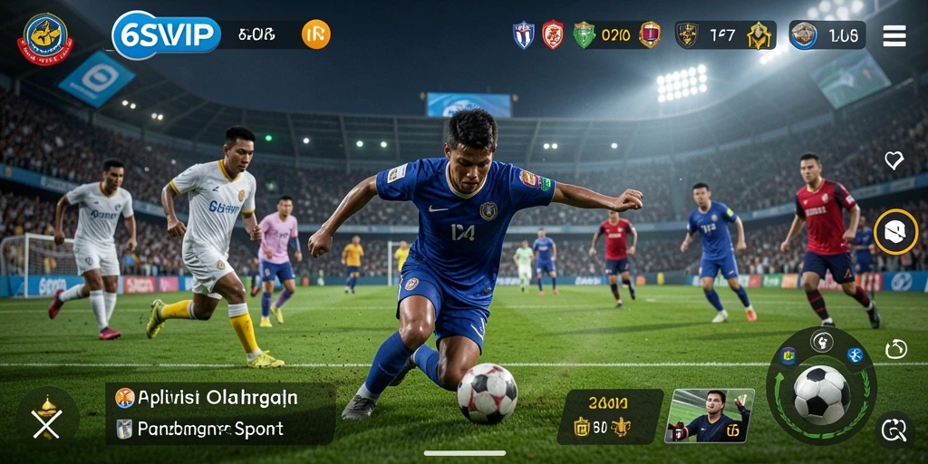 Tampilan gameplay seru dari aplikasi olahraga 6SVIP.