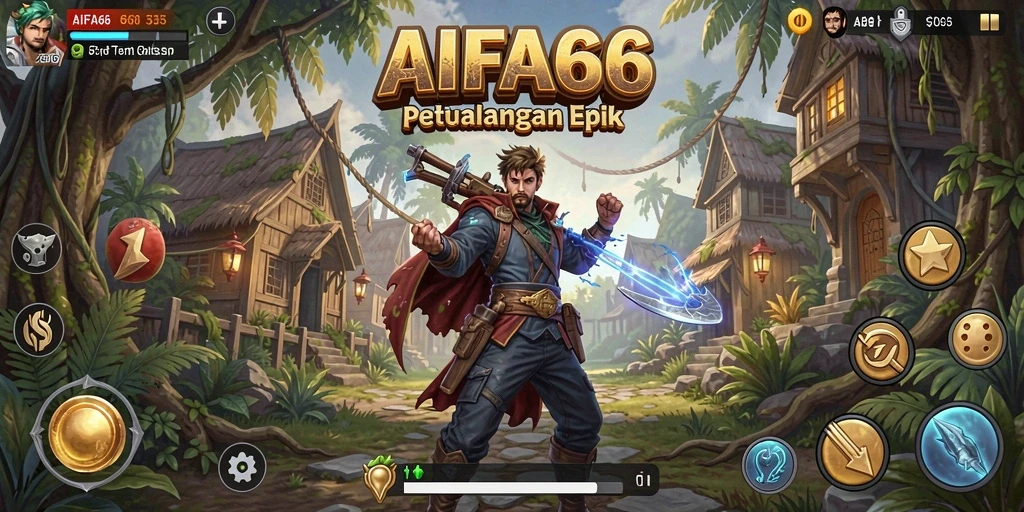 Screenshot menunjukkan pemain menjelajahi gua misterius di AIFA66.