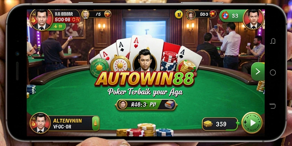 Tampilan gameplay Poker yang seru di AUTOWIN88.