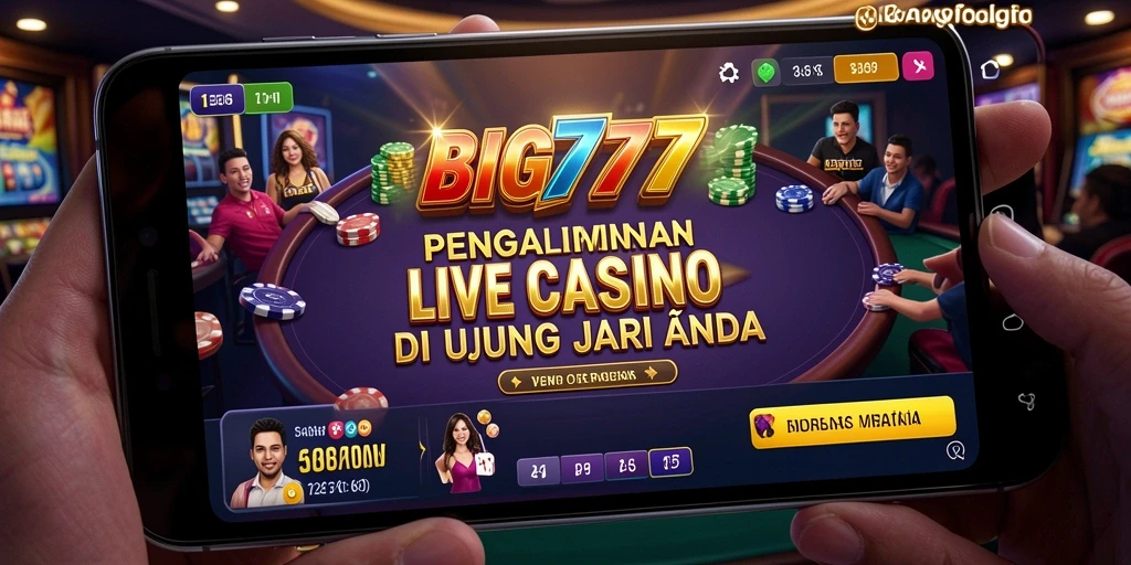 Tampilan gameplay Live Casino yang mendebarkan di BIG777.