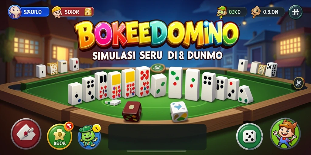 Tangkapan layar gameplay <strong>BOKEDOMINO</strong> yang menampilkan keseruan bermain domino.