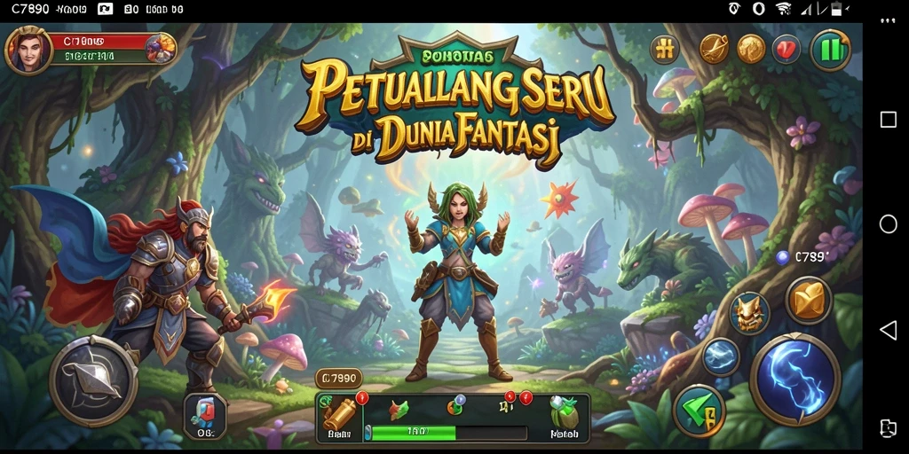 Screenshot gameplay C7890 yang menampilkan suasana petualangan epik.