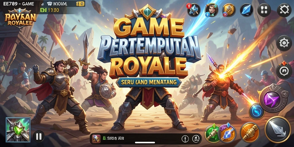 Tampilan gameplay epik EE789 dalam pertempuran Battle Royale.
