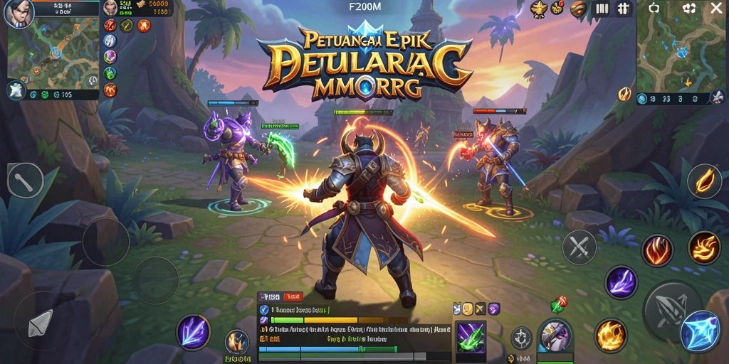 Tampilan permainan <strong>F200M</strong> yang menarik dan mendalam di dunia MMORPG.