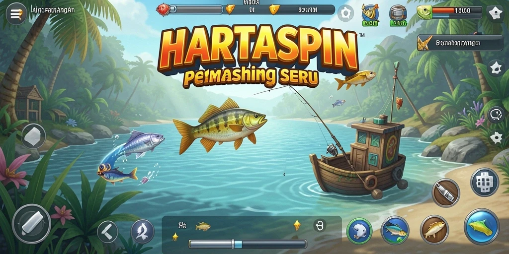 Tangkapan ikan yang menarik dalam HARTASPIN dengan grafis yang menakjubkan.