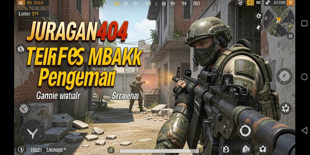 Tangkapan layar menampilkan aksi intens dalam permainan FPS JURAGAN404.