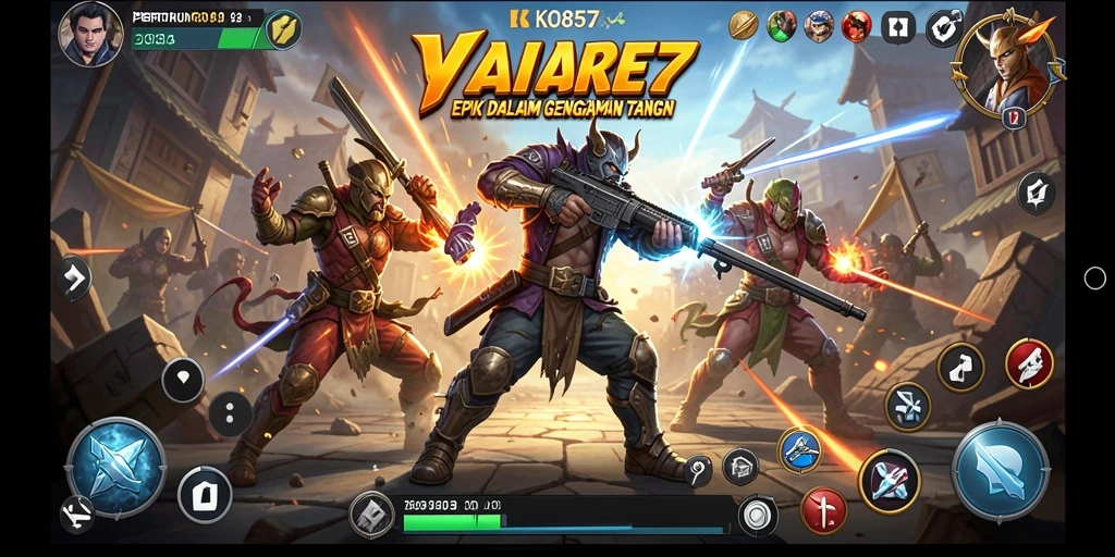 Tampilan gameplay mendebarkan dari KO857 dalam aksi pertarungan intens.