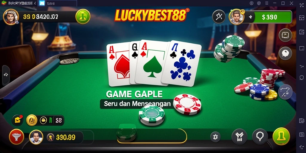 Tampilan gameplay Gaple yang seru dan interaktif.