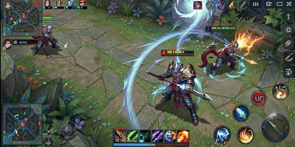 Screenshot gameplay MVP789 yang menunjukkan pertarungan mendebarkan dan karakter unik.