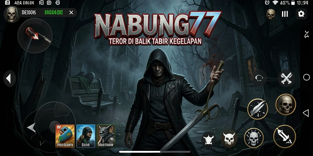 Tangkapan layar menampilkan gameplay menakutkan di NABUNG77.