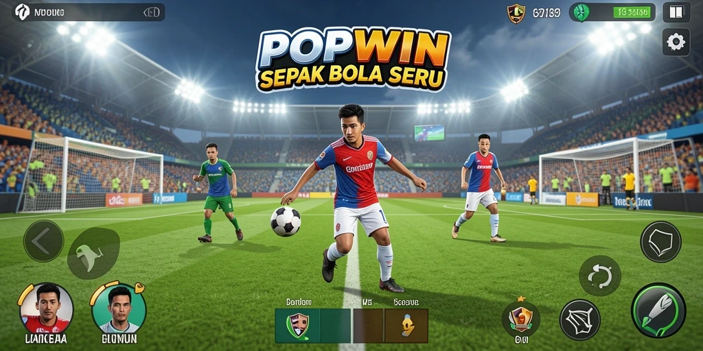 Tampilan gameplay penuh aksi dan strategi dalam permainan Football.