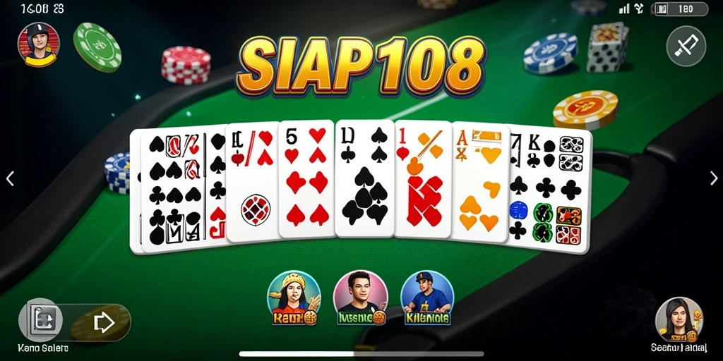 Screenshot gameplay SIAP108 menunjukkan aksi seru bermain Domino.