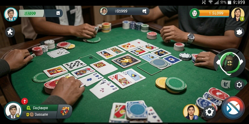 Tampilan gameplay seru SL999 yang menampilkan permainan Gaple.
