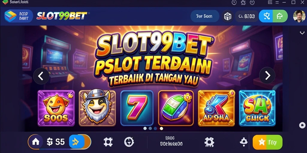 Tampilan gameplay menarik dari SLOT99BET dengan beragam tema slot.