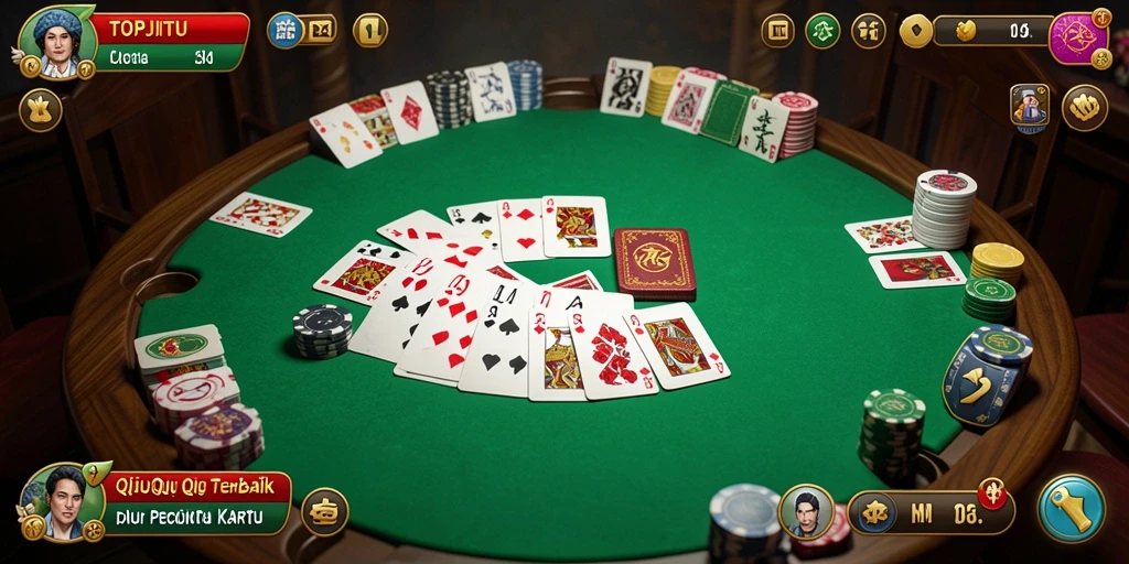 Tampilan seru dari gameplay QiuQiu di TOPJITU.