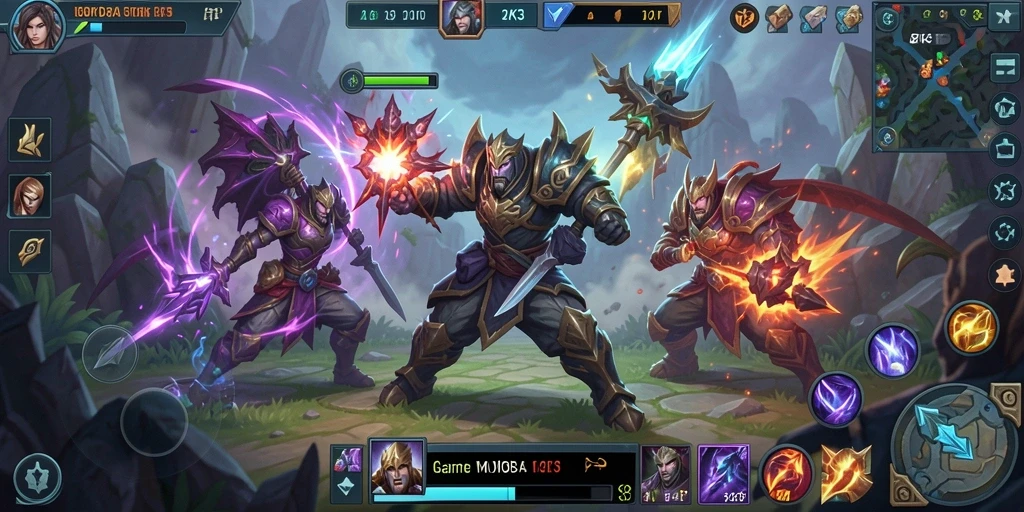 Tampilan menarik dari gameplay MOBA ZK3 yang seru.